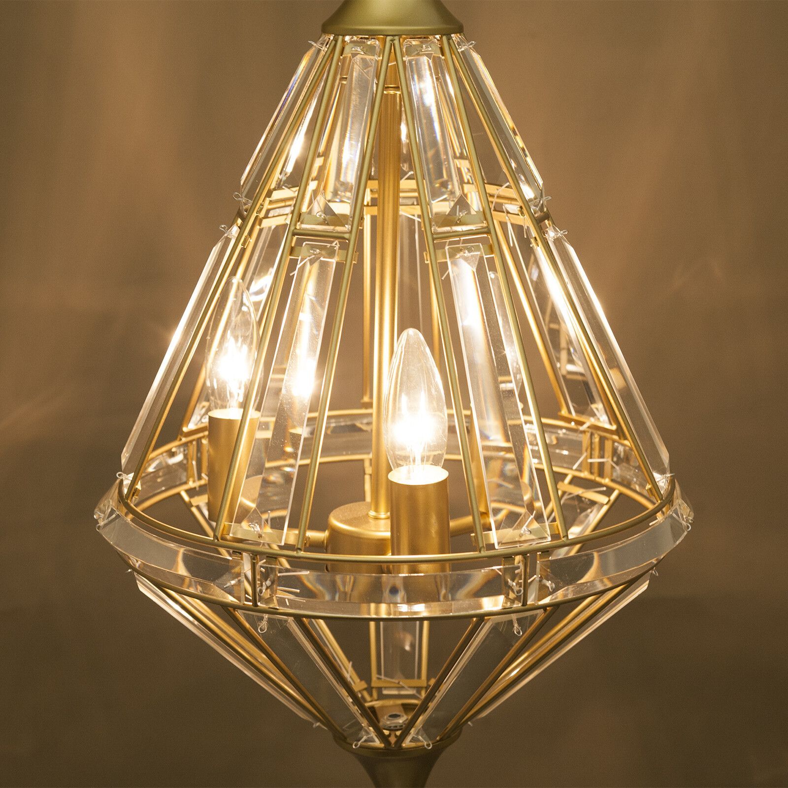 吊照明】クリスタル シャンデリア［LACIA］6灯 アンティーク 照明 クリア