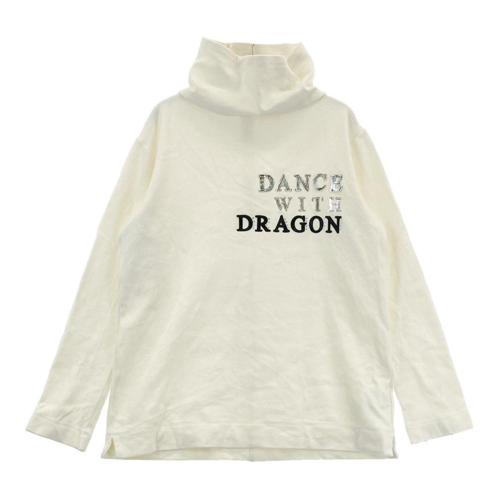 サイズ：2 DANCE WITH DRAGON ダンスウィズドラゴン  長袖ハーフジップTシャツ  イエロー系 [240101417484] ゴルフウェア レディース ストスト Dance With Dragon DANCE WITH DRAGON ダンスウィズドラゴン