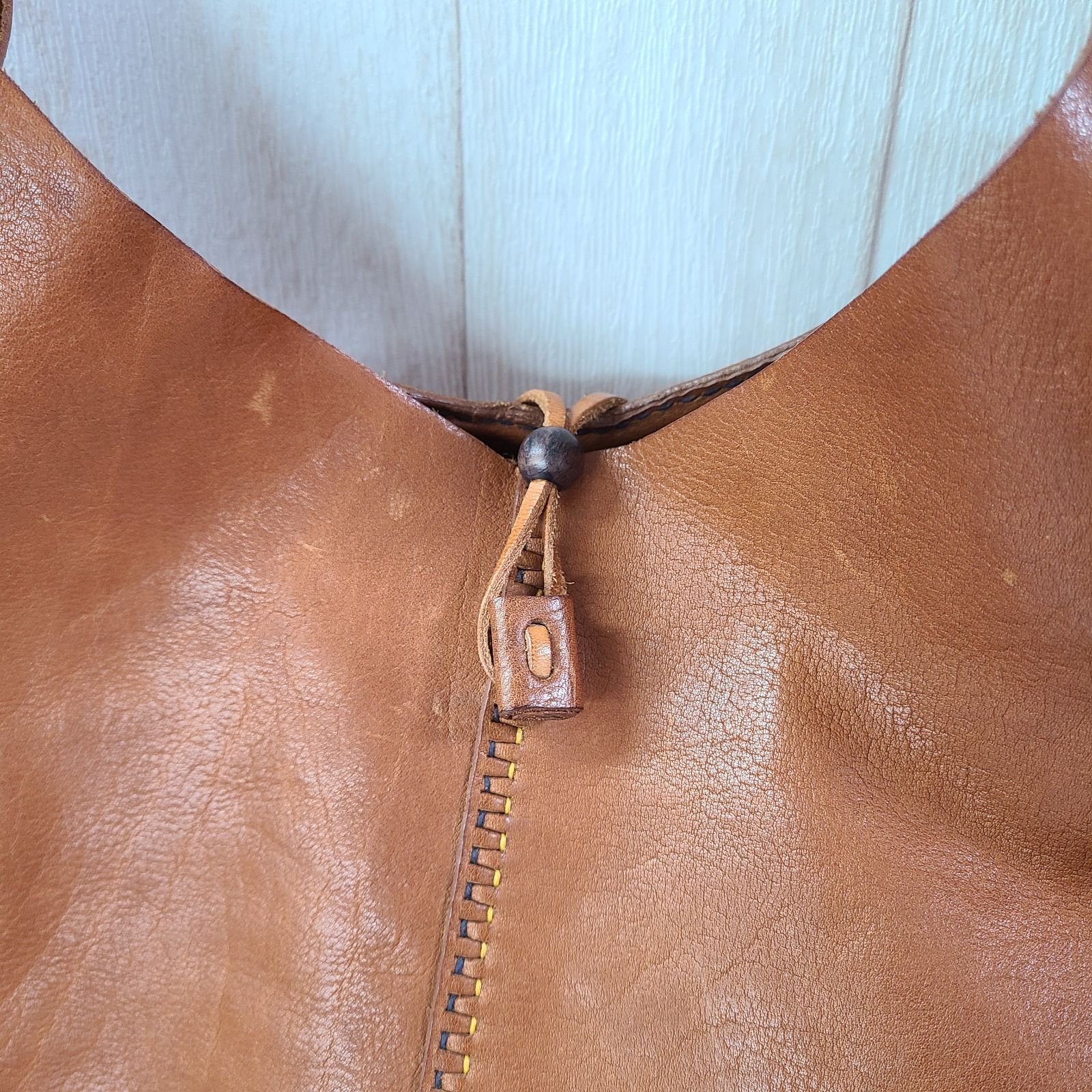 HENRY CUIR アンリークイール レザー ショルダーバッグ ブラウン