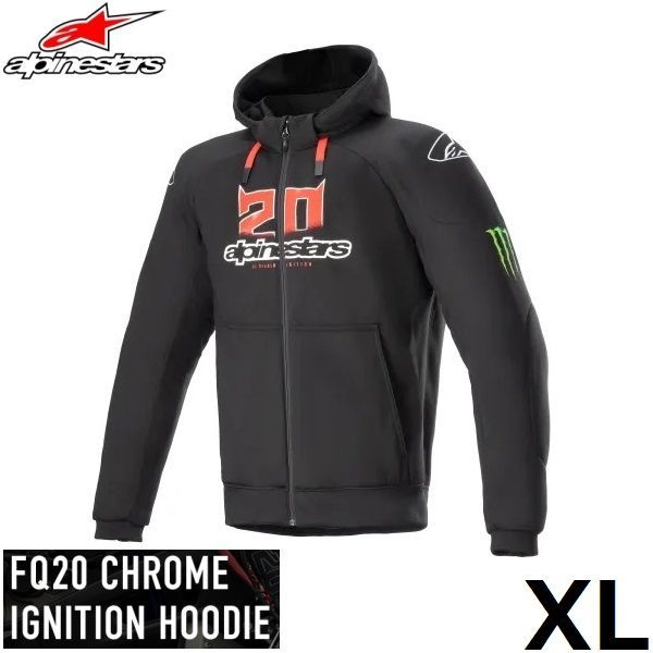 アルパインスターズ FQ20 CHROME IGNITION MONSTER 1225 フーディ ファビオクアルタラロ XLサイズ