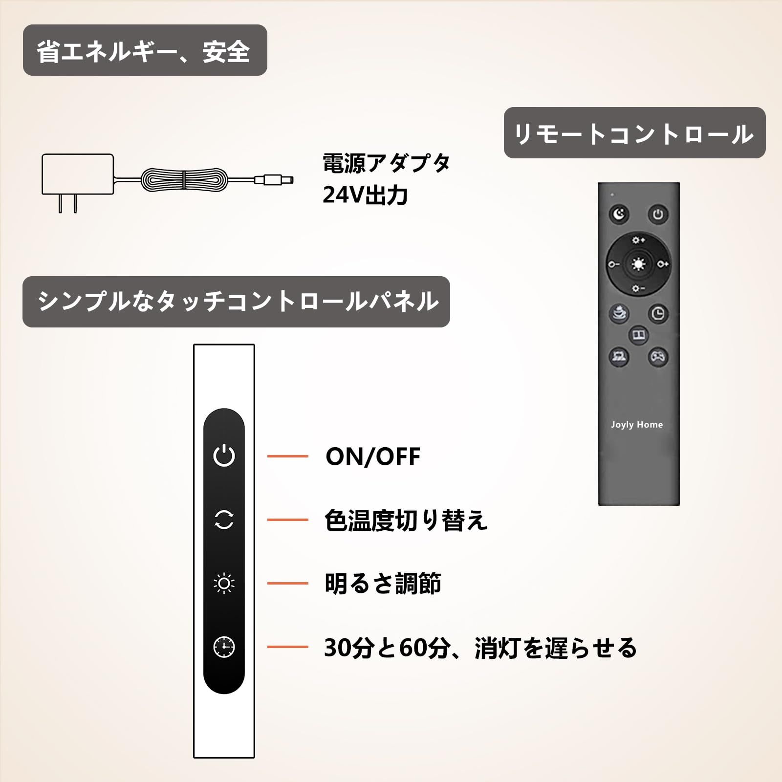 JoylyHome デスクライト LEDクリップライト 無線リモコン操作 高輝度 色温度と明るさを調整 タイマー機能 1150mmの長い灯臂 多角度調整 で デスクスペースを節約できます 特に作業用照明 デスク照明 学習用デスクライト 読書用ライトとし NEXPOTALLINN_EU