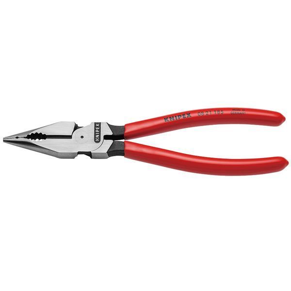 KNIPEX クニペックス ニードルノーズペンチ プラスチックコーティング サイズ185×85×20mm 0821-185