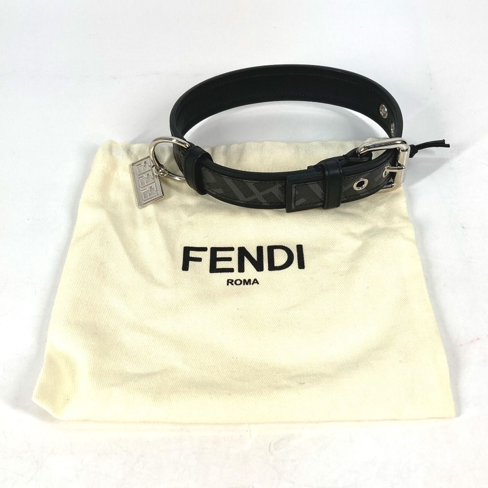 FENDI フェンディ 首輪 ズッカ ドッグカラー 犬 ペット 8AC016 レザー ...