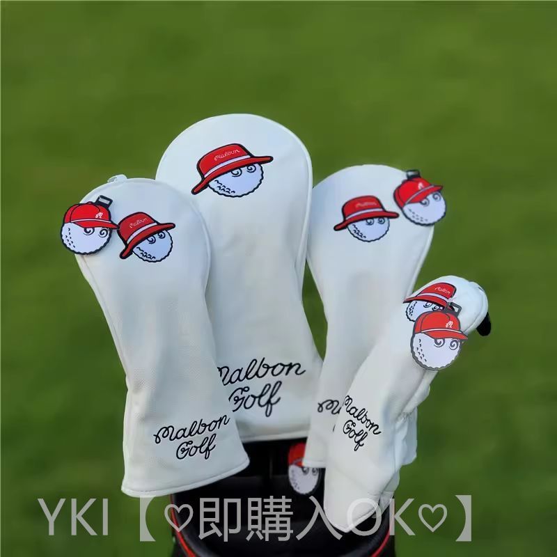 Malbon Golf マルボン ゴルフクラブカバーゴルフ ヘッド カバー 4点セット