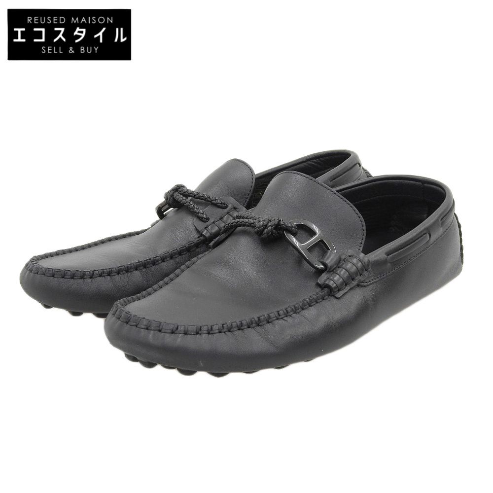 エルメス　黒のドライビングモカシン 名東】【HERMES】エルメス ドライビング モカシン GUSTAVE