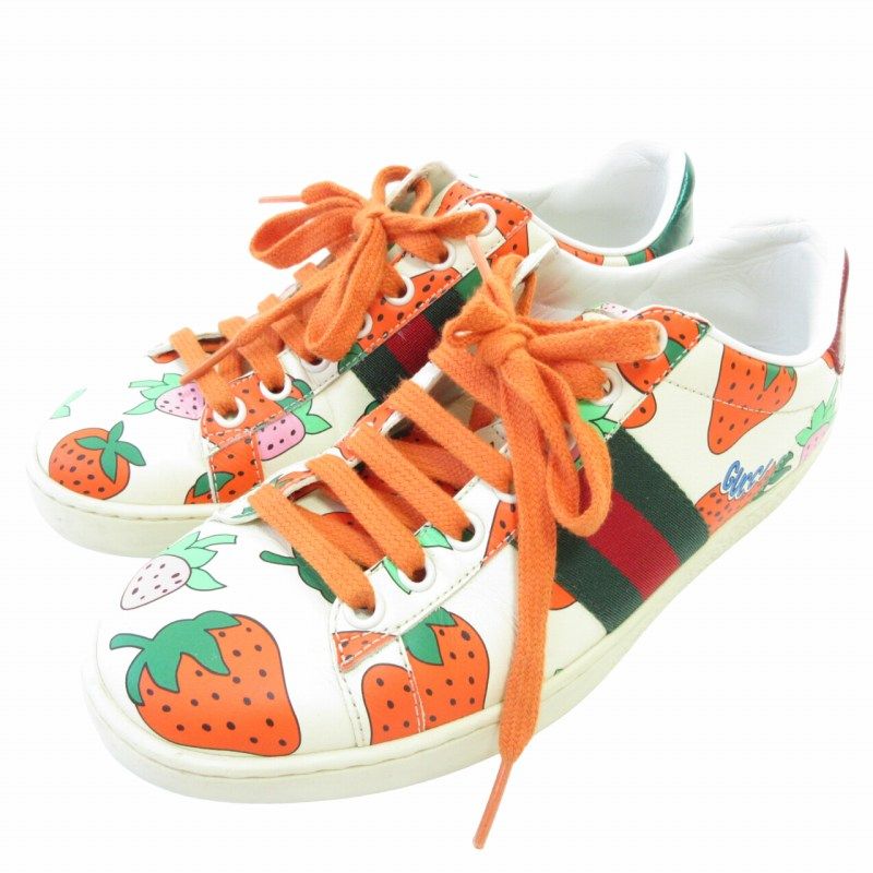 GUCCI グッチ スニーカー 25.5cm 茶(総柄)｜スニーカー