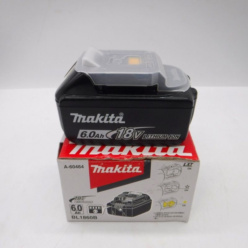 マキタ 純正 リチウムイオンバッテリー BL1860B 未使用 18V 6.0Ah 雪マーク付 残容量表示 自己故障診断 箱傷みあり makita DW1453