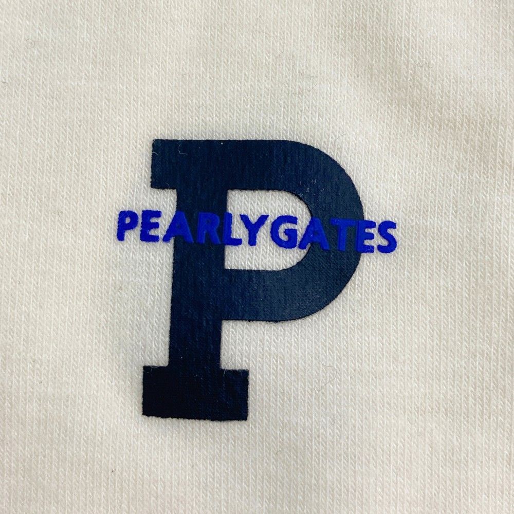 サイズ：0 PEARLY GATES パーリーゲイツ 2024年モデル フロントロゴ ハイネック 長袖Tシャツ  ホワイト系 [240101412839] ゴルフウェア レディース ストスト サイズ：0 PEARLY GATES パーリーゲイツ 2024年モデル フロント