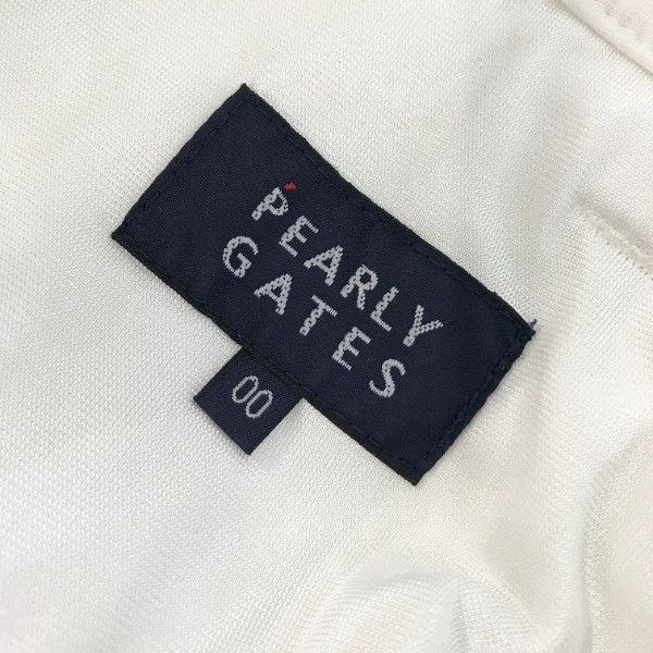 パーリーゲイツロゴカットジャガードハーフパンツ白色サイズ4