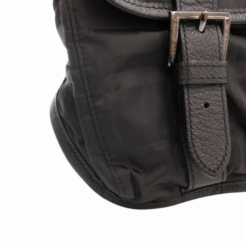 バーバリー　ブラックレーベル　シャドーチェック　ショルダーバッグ　ボディバッグ 美品】BURBERRY BLACK LABEL シャドーチェック ボディバッグ