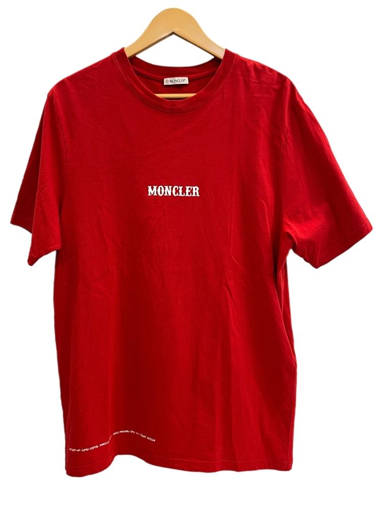 MONCLER 赤 ロゴ Tシャツ 半袖