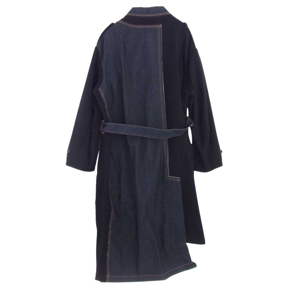 コッキ KHOKI コート 20AW 20aw-co-02 FALL COAT フォール デニム コート ブラック系【極上美品】【中古】 コッキ KHOKI コート 20AW 20aw-co-02 FALL COAT フォール デニム