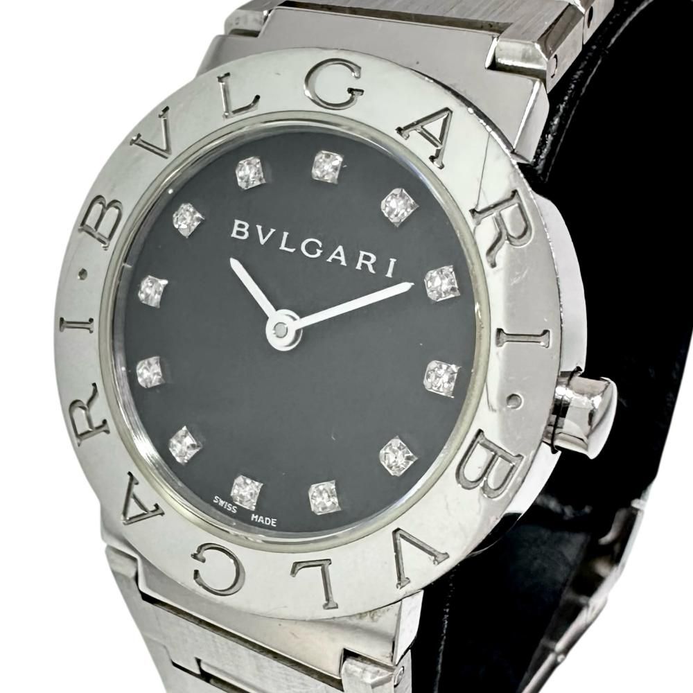 BVLGARI シルバー ブラック文字盤 時計 BVLGARI ブルガリ ブルガリ
