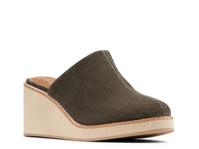 送料無料 ドナルドプリネール レディース サンダル シューズ Janella Wedge Mule Dark Green