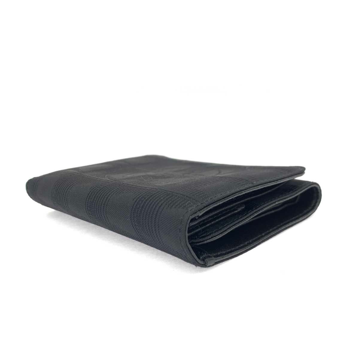 良好 CHANEL シャネル ニュートラベルライン 三つ折り財布 7184116 ブラック ナイロン レディース 240001078536