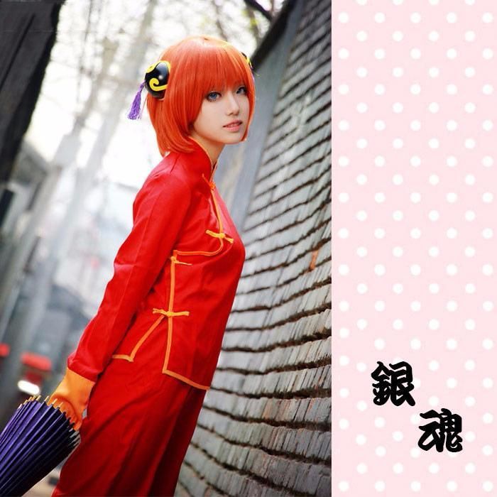 銀魂 2年後 神楽 コスプレ 衣装 ウィッグ込 Amazon.co.jp: AW1156 銀魂