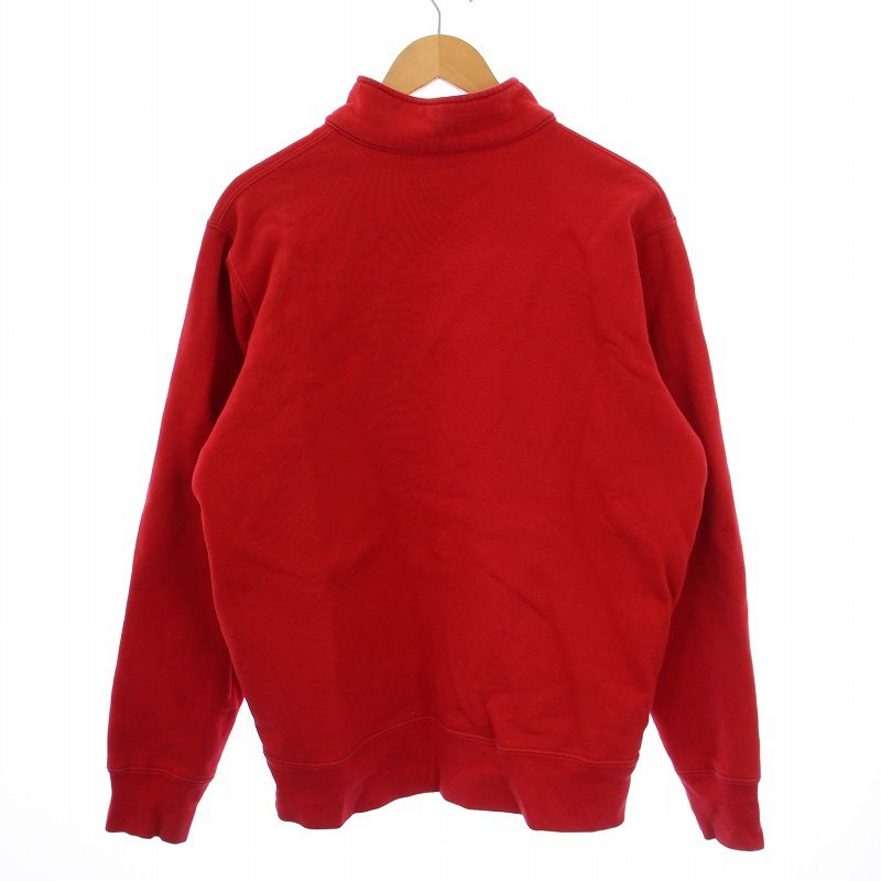 SUPプリント 赤 ハーフジップ トレーナー シュプリーム SUPREME 15AW Sup half zip pullover スウェット