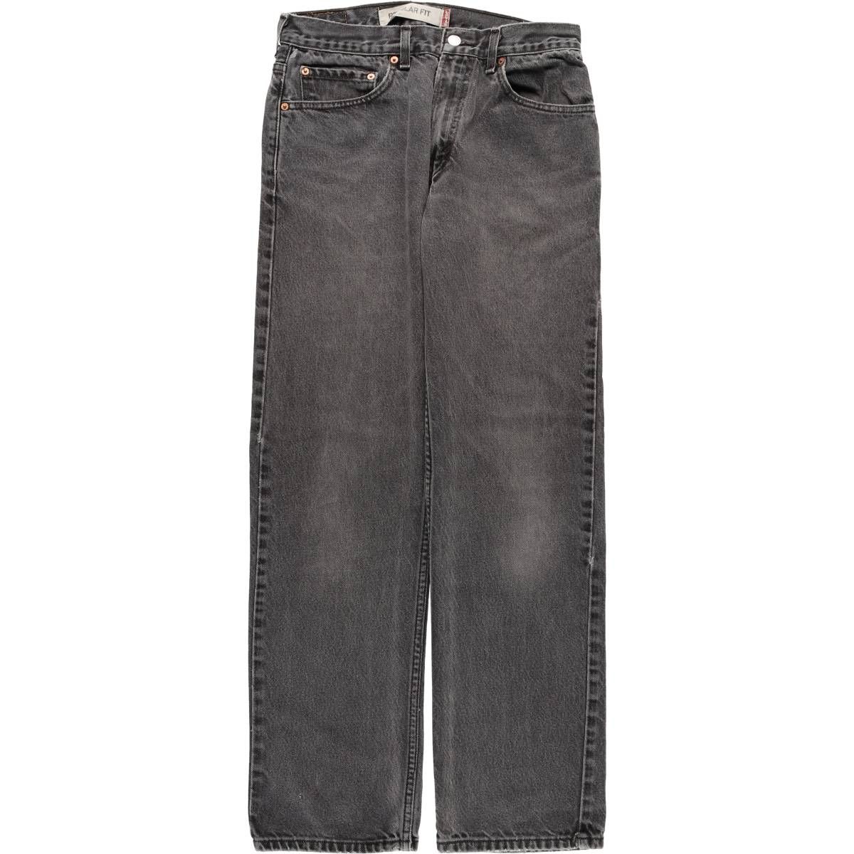 古着 リーバイス Levi s 505 REGULAR FIT ブラックデニム テーパードデニムパンツ メンズw32相当|eaa585637