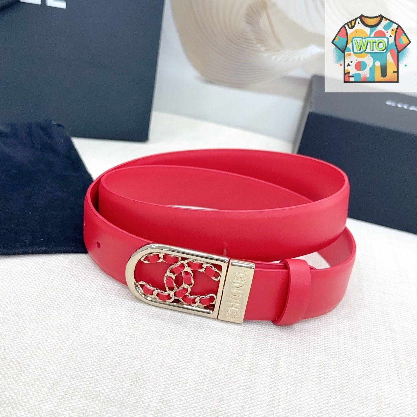 今日WTO】Chanel ダブルフェイスレザーベルト-MU86 - メルカリ