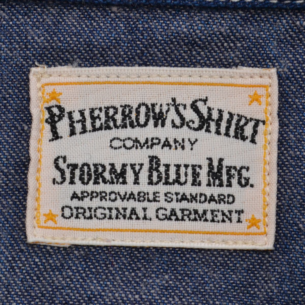定価17600円 Pherrow's フェローズ STORMY BLUE MFG. 長袖