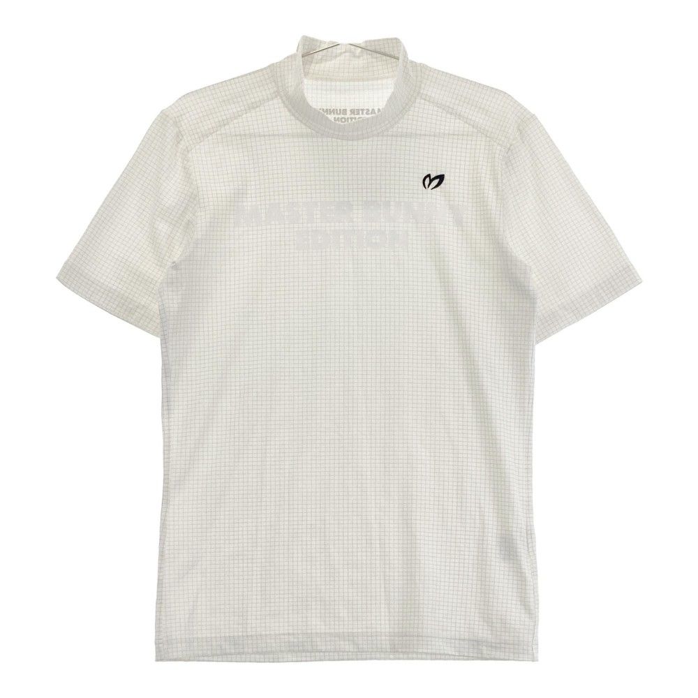 サイズ：4 MASTER BUNNY EDITION マスターバニーエディション  ハイネック半袖 Tシャツ チェック柄 ホワイト系 [240101177919]# ゴルフウェア メンズ ストスト