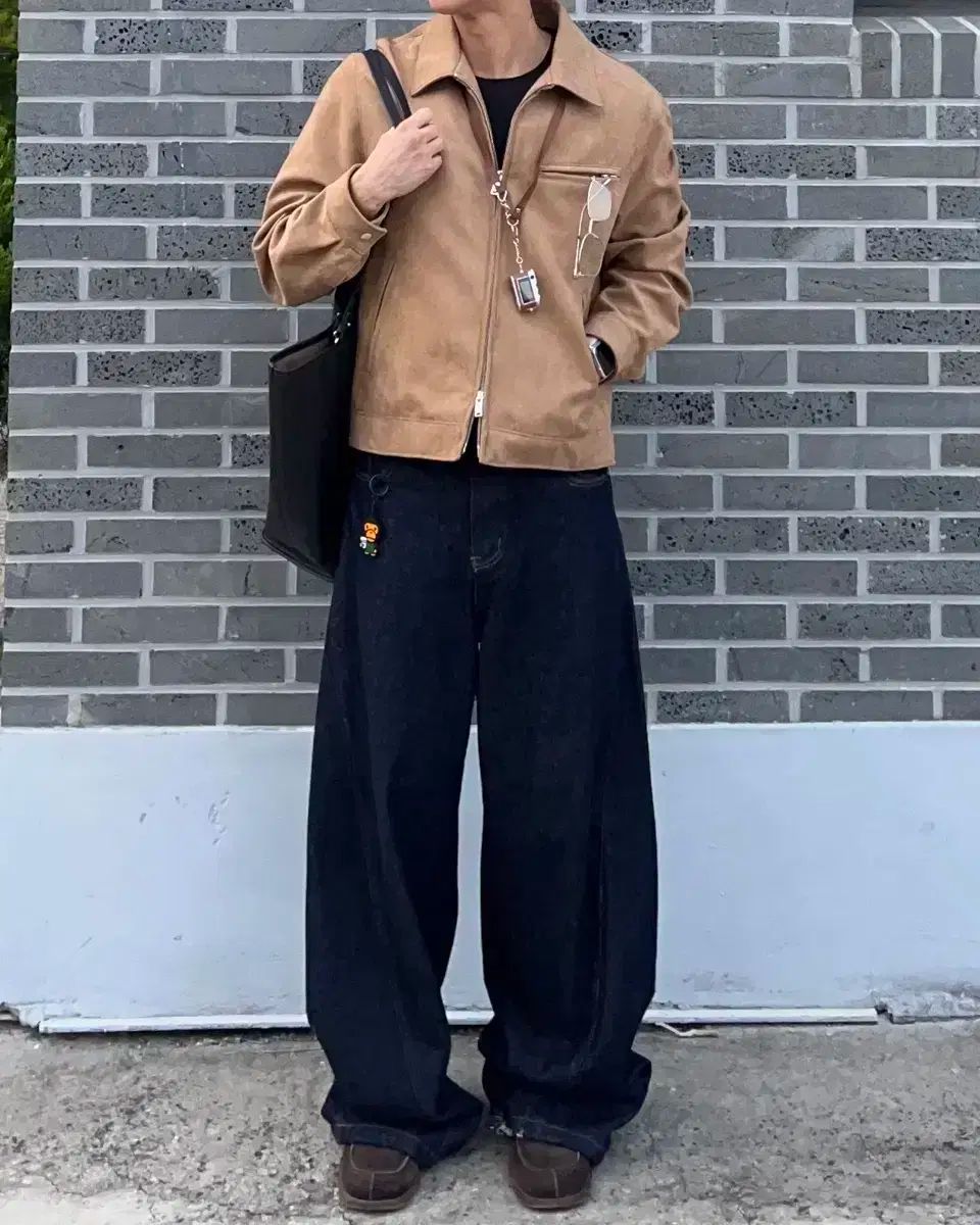 musinsa standard ムシンサスタンダード 合成 スエード ワーク ジャケット ベージュ