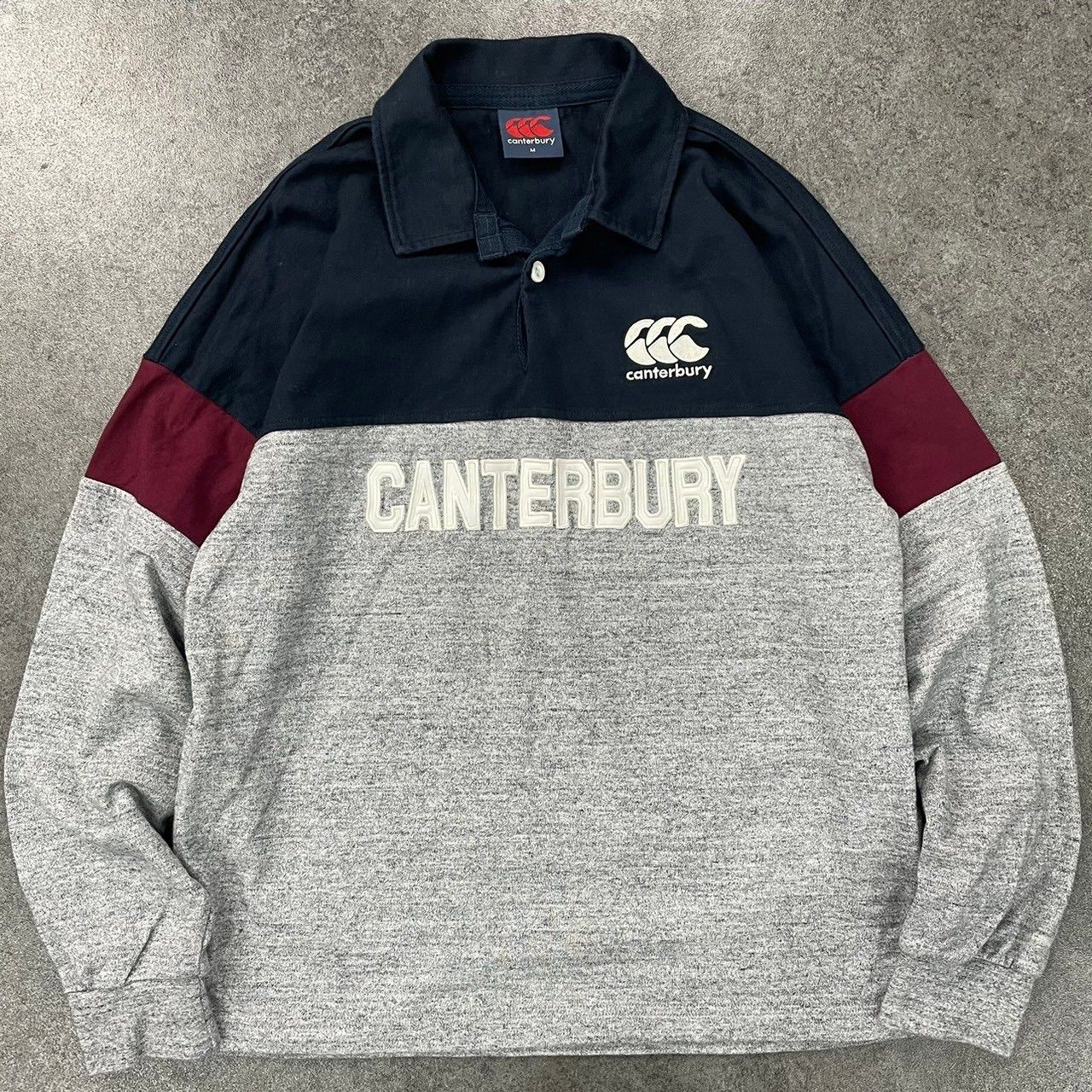 Good Condition Canterbury L/S Rugby Shirt 美品 カンタベリー 長袖 ラガーシャツ ラグビー 刺繍 メンズ