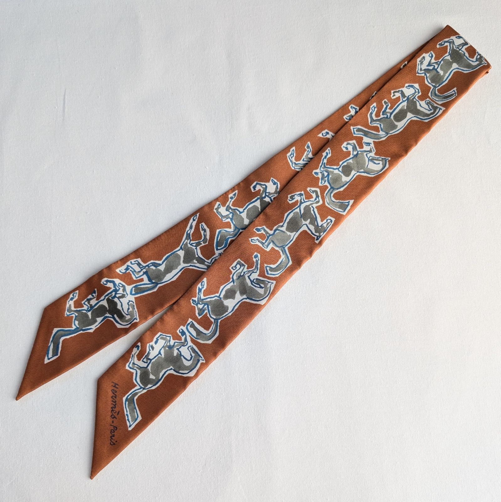 新品未使用】 Hermes エルメス スカーフ ツイリー HORSES GO