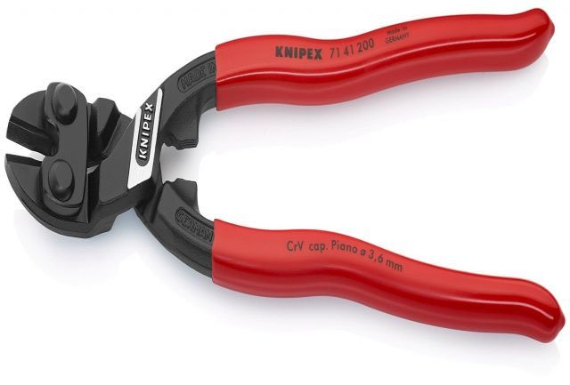 クニペックス KNIPEX KNIPEX クニペックス 200mm ミニクリッパー 強力型|20°ベント 7141200