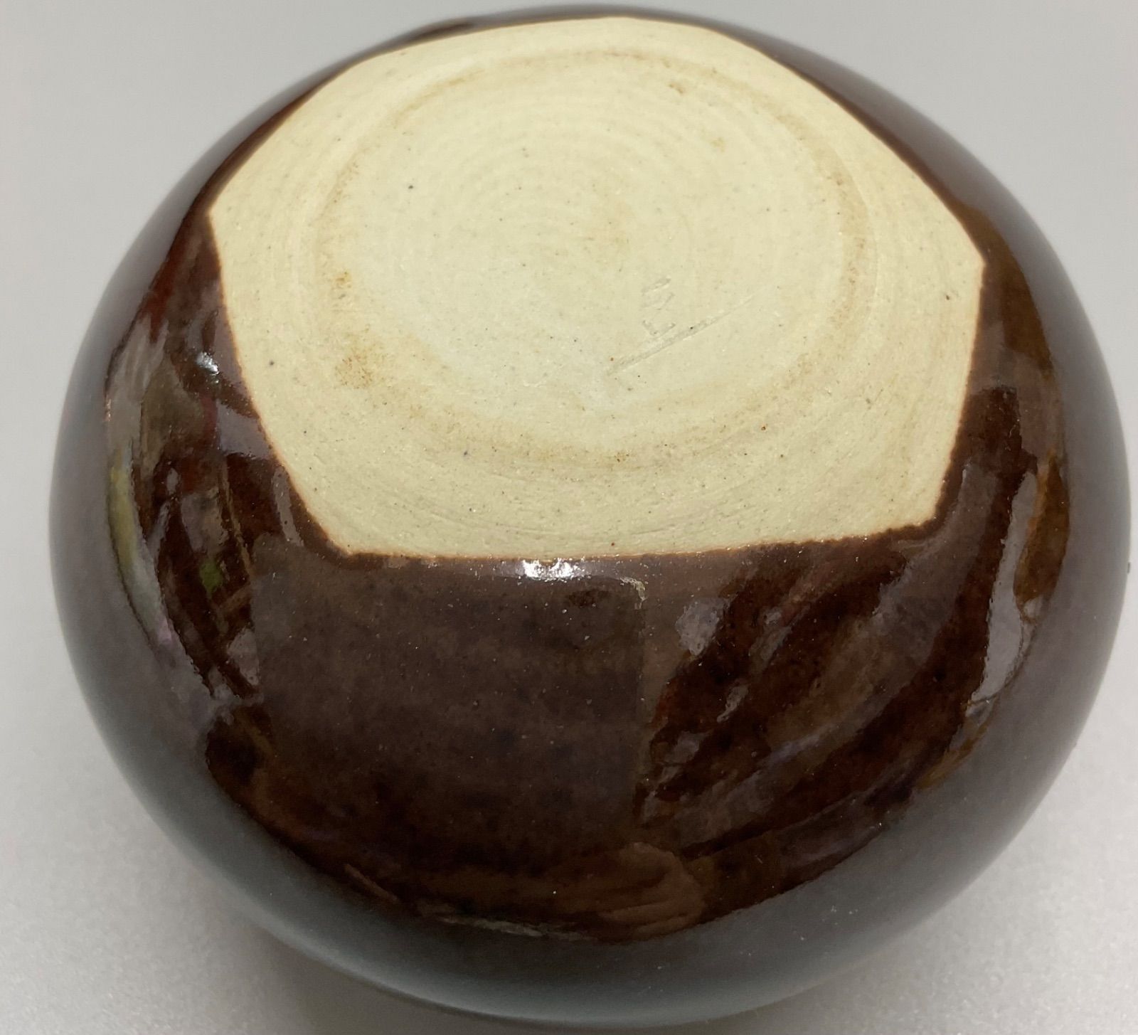 S11 洛東 桶谷定一作 大海茶入 茶入 共箱 仕覆付 東福寺緞子 茶器