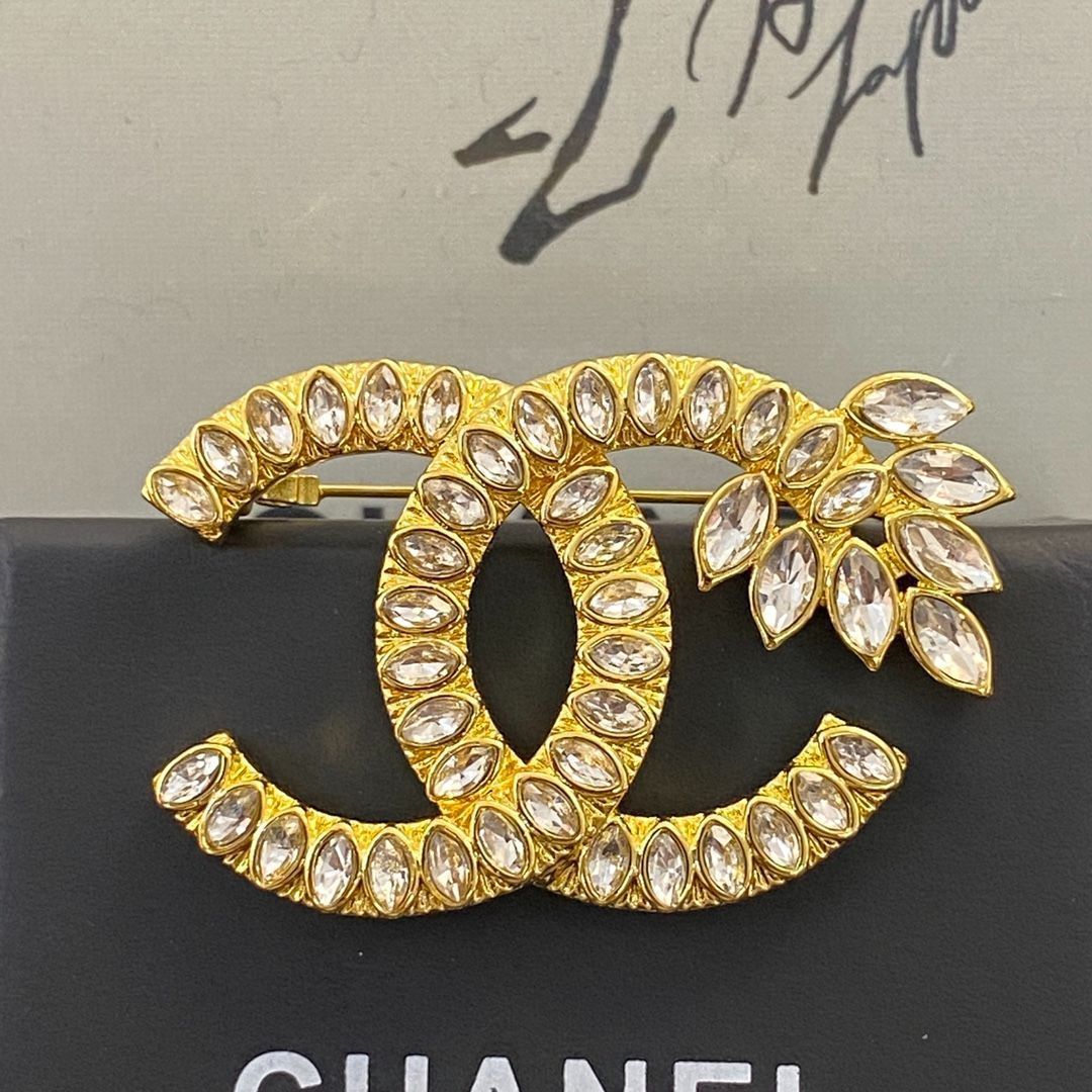 今日特価】CHANEL シャネル 22 年 金色麦穂ダイヤブローチ