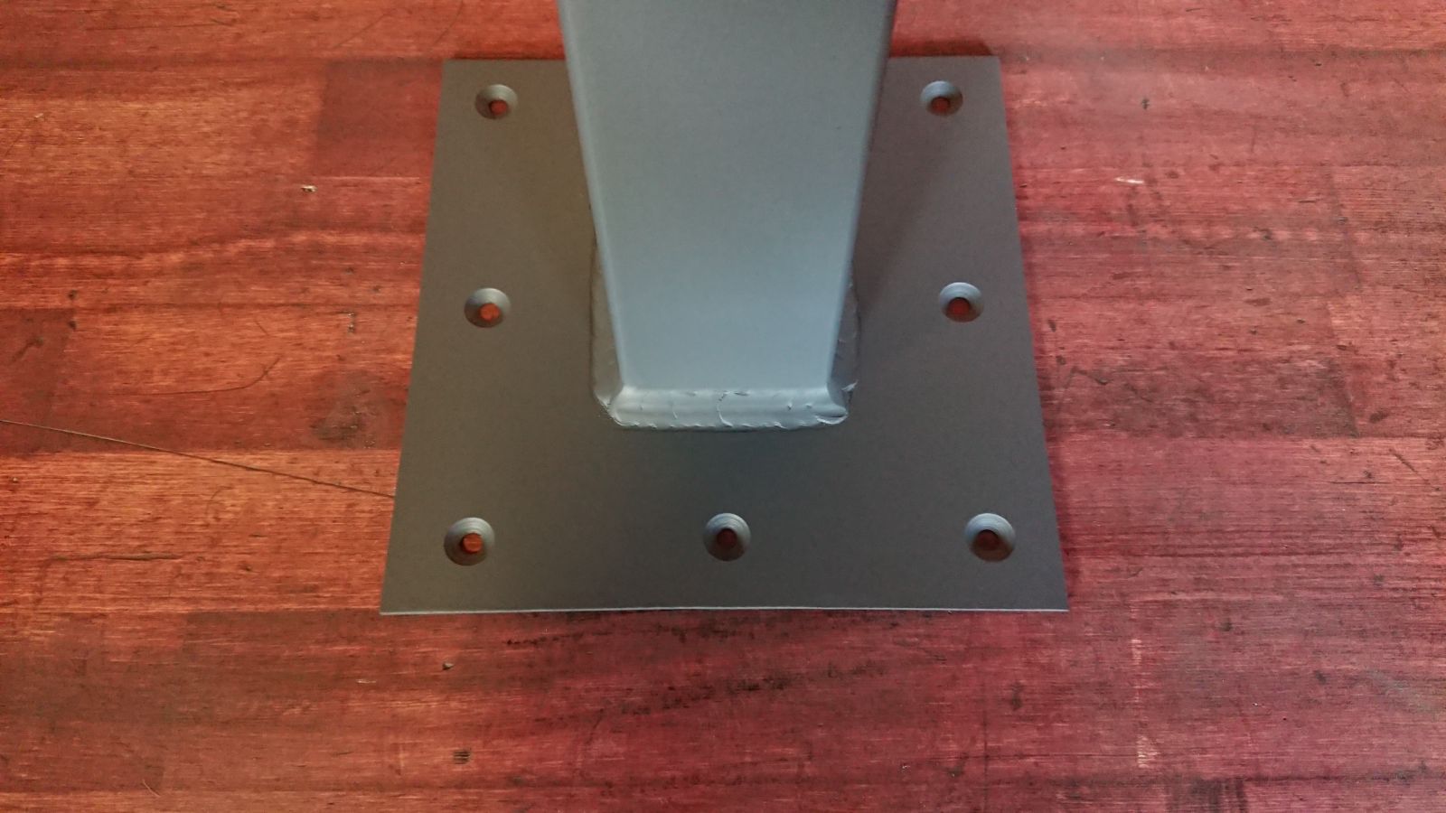家具 マットグレーでアイアンな極太鉄脚♪ 50×100×650mm 波