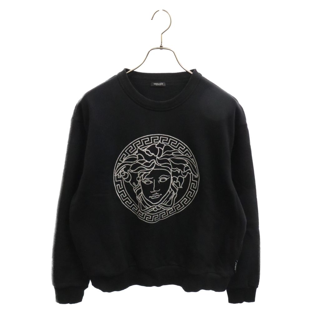 ○★新品 未使用 ベルサーチェ メデューサ ロゴスウェット 短丈 ブラック S ve-white-me-2.jpg