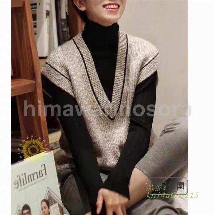 ニットベスト ベスト レディース 春 秋 冬 春コーデ 重ね着 タンク 着痩せ ニット ベストノースリーブ タンクトップ トップス 美シルエット Vネック 40代 kni4a623115