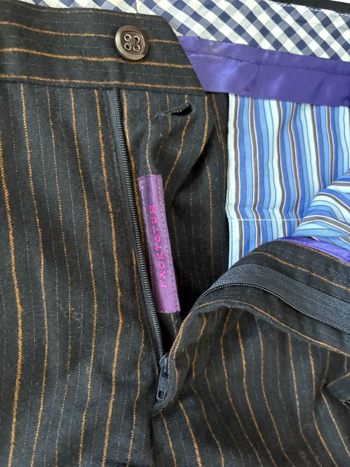 一点物】ETRO エトロ パンツ スラックス ストライプ柄 メンズ Mサイズ