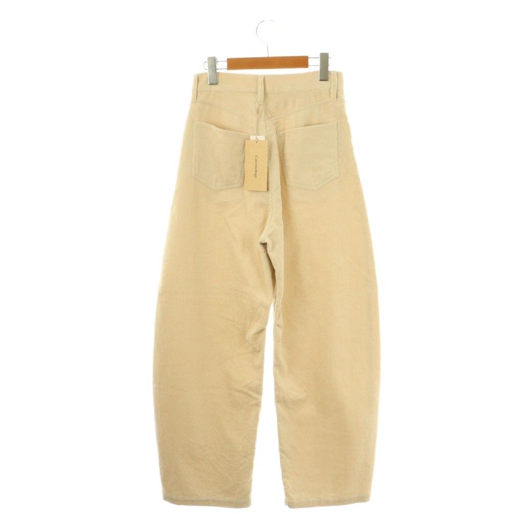 カレンソロジー Curensology 24AW コーデュロイ カーヴィーパンツ 36 アイボリー DF OS