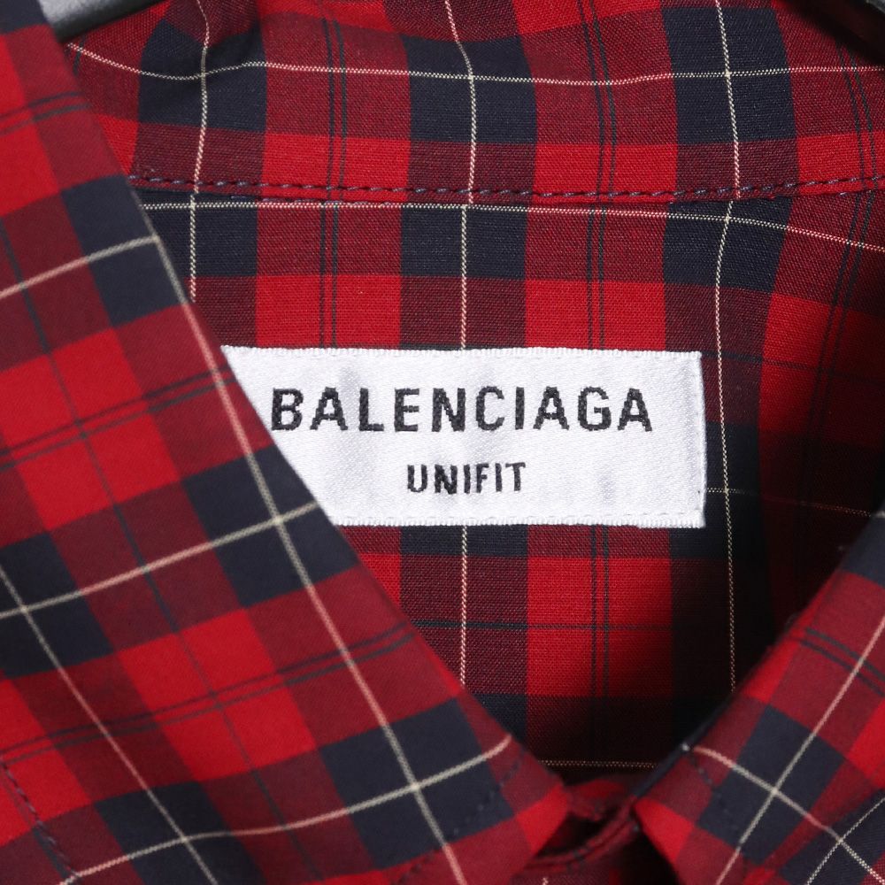 BALENCIAGA オーバーサイズチェックシャツ - メルカリ