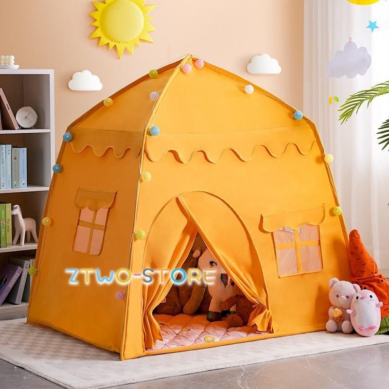 子供用テント キッズテント 3色 ティピー テント キッズ 折りたたみ シンプル 室内 コットンキャンパス 女の子 男の子 おもちゃテント 知育DL09LYX人気注目 WWW_GEBZETESISAT_COM_TR