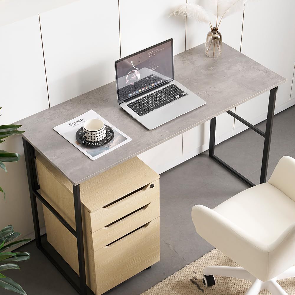 ELLEO パソコンデスク PC机 幅80cm 幅100cm 奥行50cm 奥行80 幅100