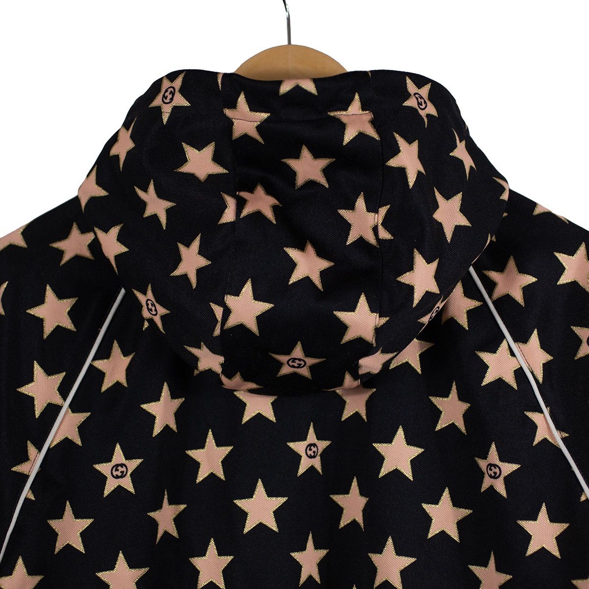 GUCCI】グッチ スター柄 ハーフジップパーカー 705297 黒 ブラック 星 