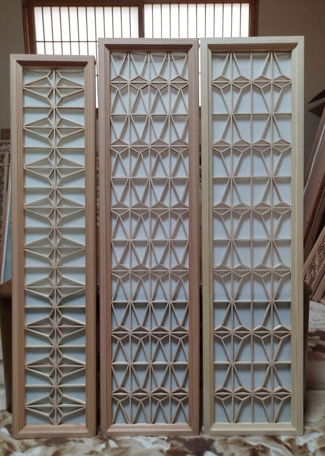 22 組子 3枚一組 木製額縁 22 ❣️特価！値段交渉OK❣️組子 3枚一組