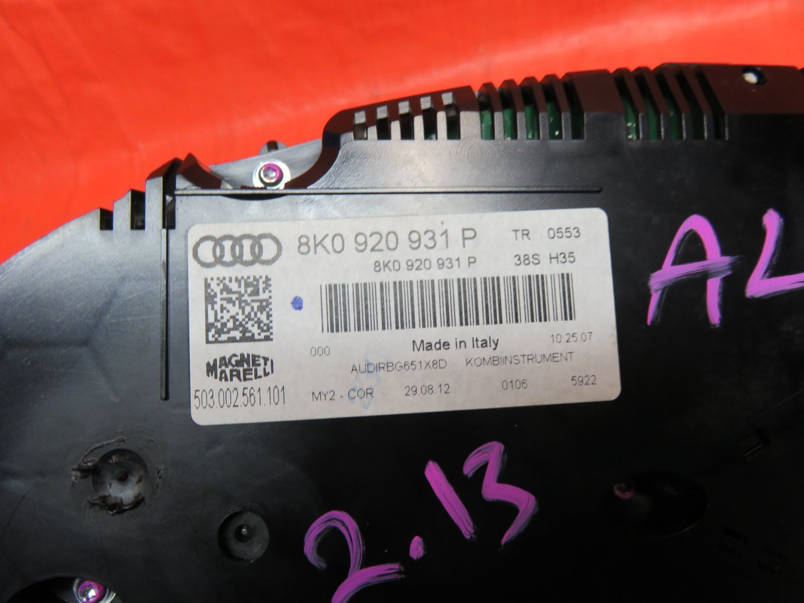 ご確認ページ LA2987* 動作OK アウディ A4/8KCDN アバント2.0T/FSI クワトロ