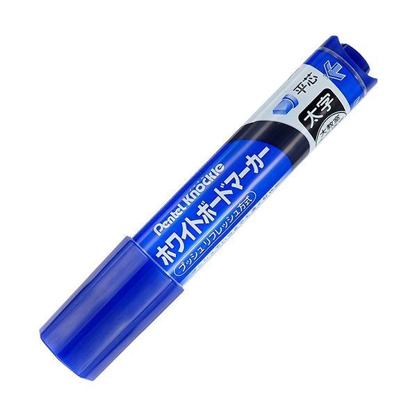 まとめ ぺんてる ホワイトボードマーカー ノックル 太字平芯 青 EMWL6W-C 1本 ×30セット