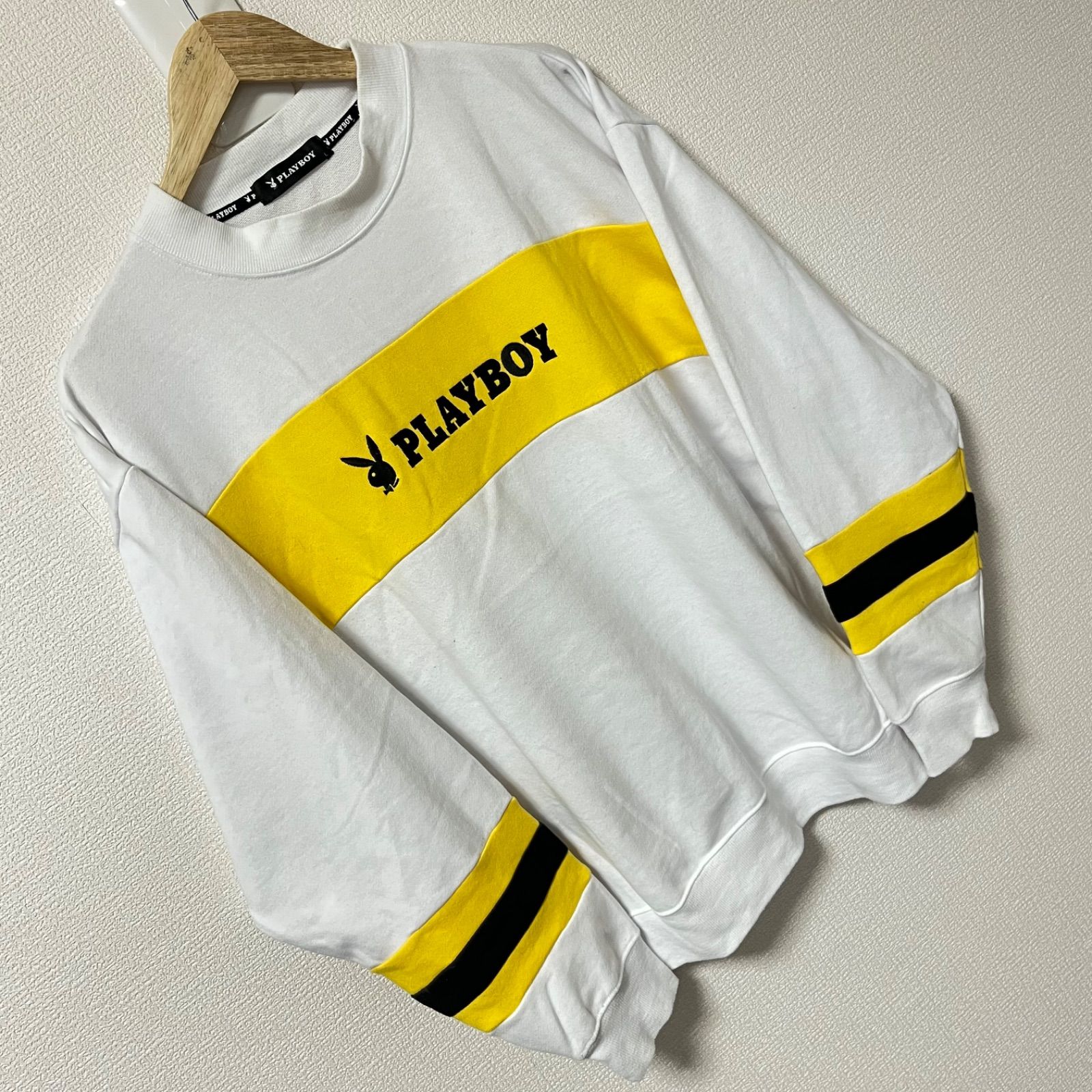 w^)b PLAYBOY プレイボーイ スウェット トップス クルーネック