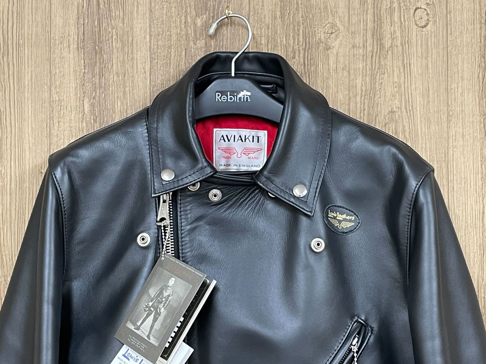 ラッキーストライク ダブル レザーライダースジャケット 黒 L 牛革