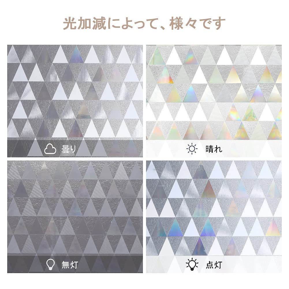 新品 Rabbitgoo ステンドグラス シール 窓ガラス 目隠しシート