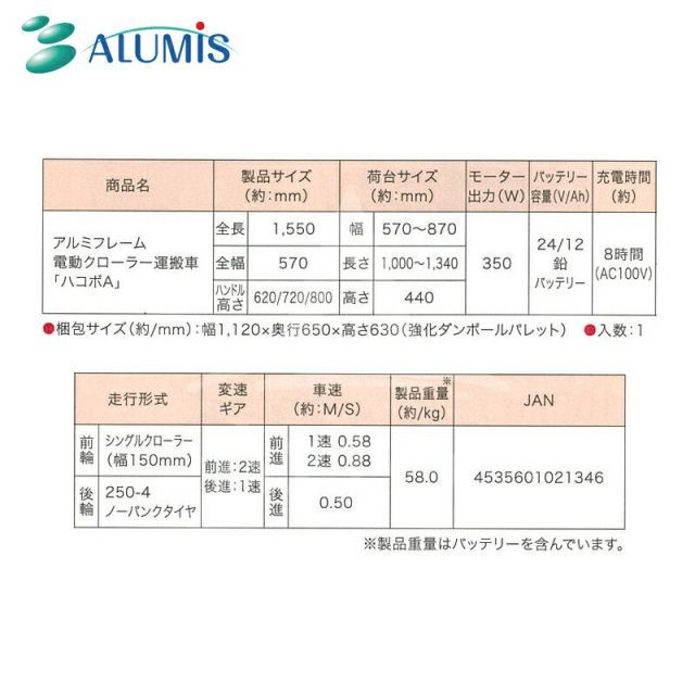 電動クローラ運搬車