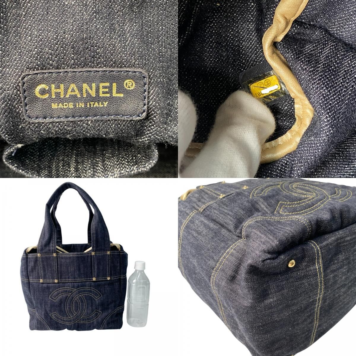 美品 シャネル CHANEL レディース スパークリング デニム トート