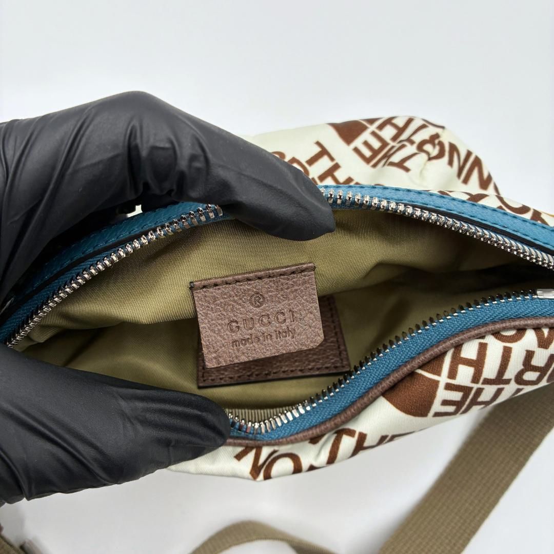 極美品】GUCCI × The North Face ナイロン ウエストポーチ - メルカリ