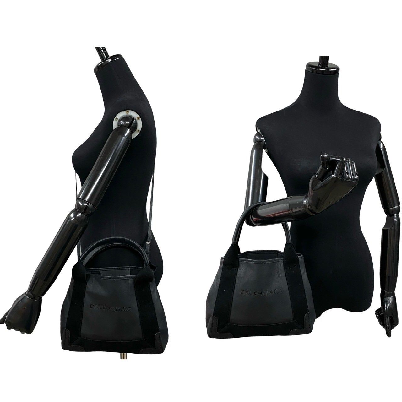 極 美品 袋付 BALENCIAGA バレンシアガ ネイビー カバス XS